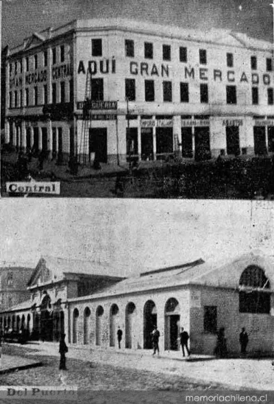 Mercados de Valparaíso, hacia 1900 — 1900 | Chile de Ayer
