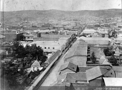 Valparaíso, Jardín de Abadie, calle Independencia, hacia 1900 — 1900 | Chile de Ayer