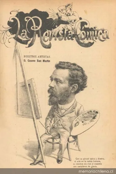 Nuestros artistas : D. Cosme San Martín, 1896 — 1896 | Chile de Ayer