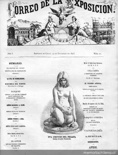 Eva después del pecado, 1875 — 1875 | Chile de Ayer