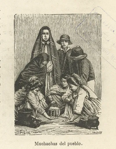Muchachas del pueblo, 1872 — 1872 | Chile de Ayer