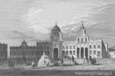 Place de Santiago, 1840 — 1840 | Chile de Ayer