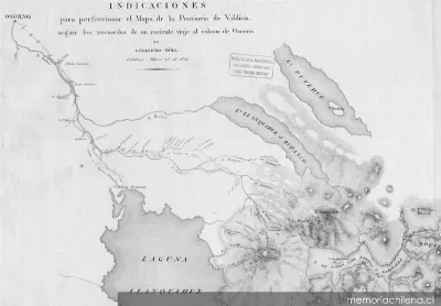Indicaciones para perfeccionar el mapa de la provincia de Valdivia, según los recuerdos de un reciente viaje al volcán de Osorno, 1852 — 1852 | Chile de Ayer