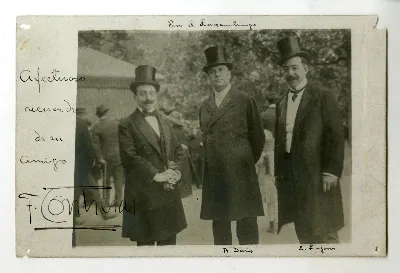 Francisco Contreras, Rubén Darío y Leopoldo Lugones — aprox. 1900 | Chile de Ayer