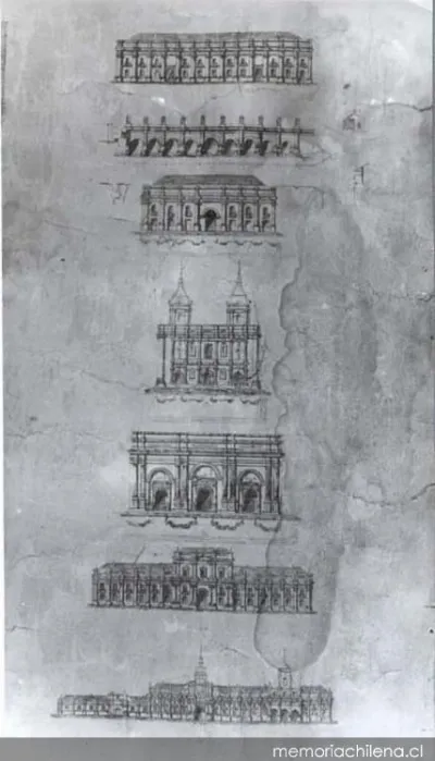 Edificios de Plaza de Armas de Santiago, hacia 1900 — 1900 | Chile de Ayer