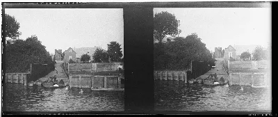 Una calle desde el Río Torreón, Valdivia, 1907 — 1907 | Chile de Ayer