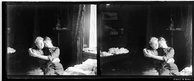 Sra. Pastor y Clarita, en Sazié 2384, Santiago, noviembre, 1912 — 1912 | Chile de Ayer