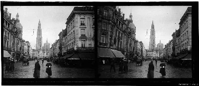 Vista de la catedral de Amberes, Bélgica, agosto 1909 — 1909 | Chile de Ayer