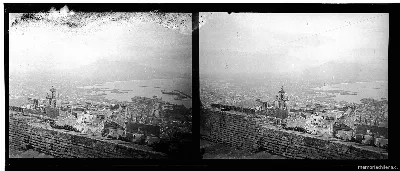 Vista de Nápoles y el Vesubio, Italia, marzo 1911 — 1911 | Chile de Ayer