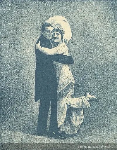 Pareja bailando tango — 1920 | Chile de Ayer