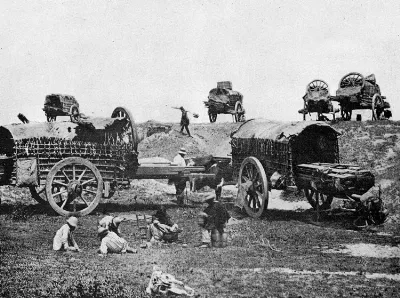 Carretas viajeras, hacia 1900 — 1900 | Chile de Ayer