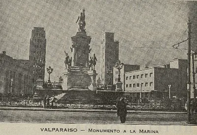 Monumento a la marina, Valparaíso, 1940 — 1940 | Chile de Ayer