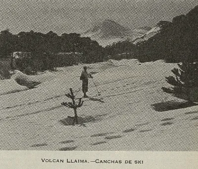 Canchas de esquí, Volcán Llaima, 1940 — 1940 | Chile de Ayer