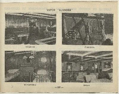 Interior Vapor Alondra, 1940 — 1940 | Chile de Ayer