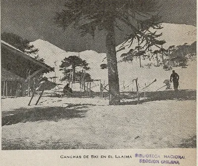 Canchas de esquí, Llaima, 1944 — 1944 | Chile de Ayer
