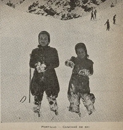 Niños en Portillo, 1944 — 1944 | Chile de Ayer
