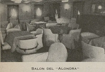 Salón del vapor Alondra, 1944 — 1944 | Chile de Ayer