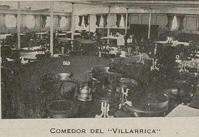 Comedor del vapor Villarrica, 1944 — 1944 | Chile de Ayer