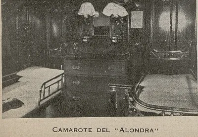 Camarote del vapor Alondra, 1944 — 1944 | Chile de Ayer