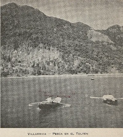 Pesca en el río Toltén, 1946 — 1946 | Chile de Ayer