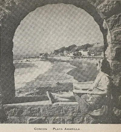Playa amarilla, Concón, 1946 — 1946 | Chile de Ayer