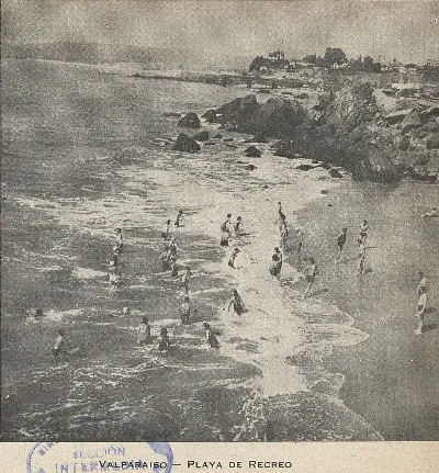 Playa Recreo, Valparaíso, 1943 — 1947 | Chile de Ayer