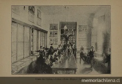 Clase de Física del Liceo de Señoritas " — 1926 | Chile de Ayer