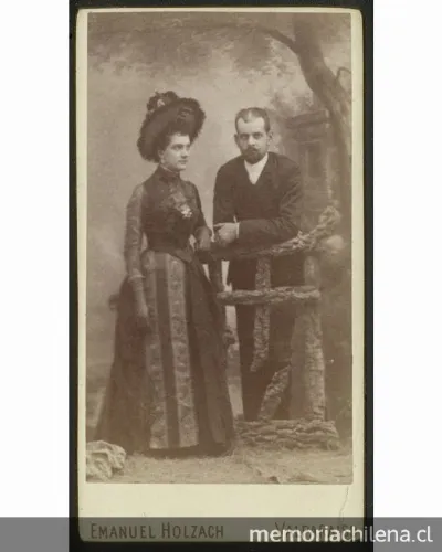 Emiliano Figueroa Larraín y señora — 1889 | Chile de Ayer