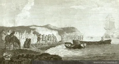 Entrevista del comodoro Byron con los Patagones, 1774 — 1774 | Chile de Ayer