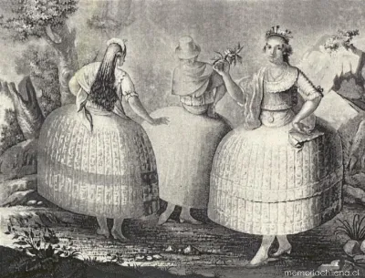 Modo de vestir que usaban las chilenas, 1790 — 1790 | Chile de Ayer
