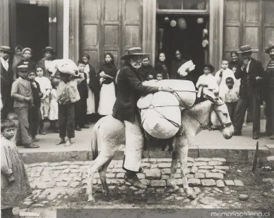 Burrero en Valparaíso, 1900 — 1900 | Chile de Ayer