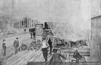 Puerto Malecón en llamas, 1903 — 1903 | Chile de Ayer