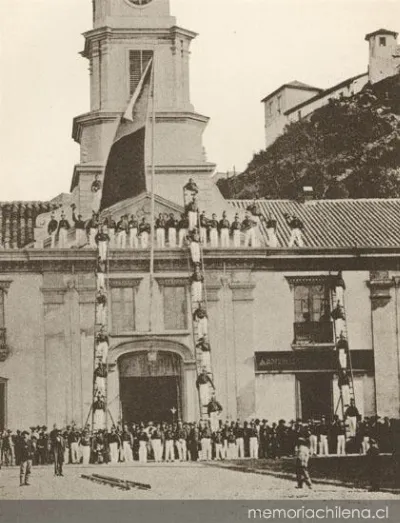 Cuerpo de bomberos en Valparaíso, hacia 1860 — 1860 | Chile de Ayer