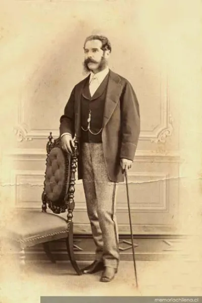 Guillermo Feliú Gana, padre de Guillermo Feliú Cruz, hacia 1895 — 1895 | Chile de Ayer