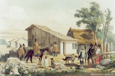 Casa del Cacique Penoleo en Concepción, hacia 1846 — 1846 | Chile de Ayer