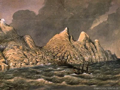 Isla Desolación, Estrecho de Magallanes, 1843 — 1843 | Chile de Ayer