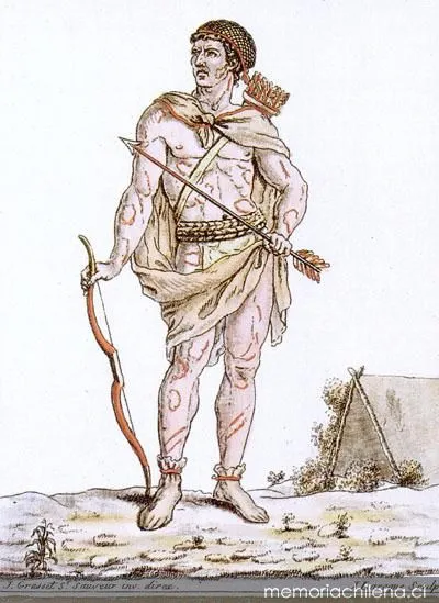Sauvage de la Terre de Feu, hacia 1800 — 1800 | Chile de Ayer