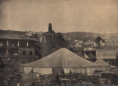 Convento de los Padres Franceses y Campamento, Valparaíso, 1906 — 1906 | Chile de Ayer