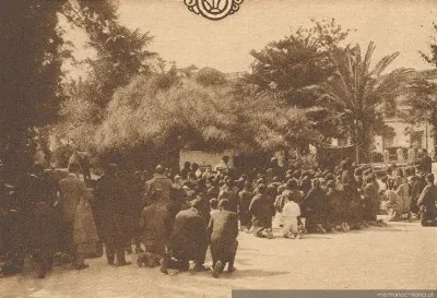 Misa en la Plaza de Armas de Talca, 1928 — 1928 | Chile de Ayer