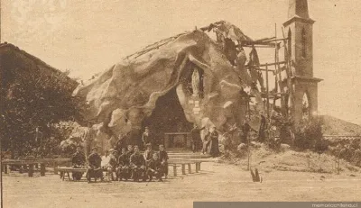 Consecuencias del terremoto de Talca: Gruta de Lourdes, 1928 — 1928 | Chile de Ayer