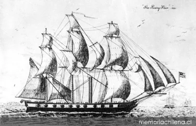 Vapor Rising Star, hacia 1819 — 1819 | Chile de Ayer
