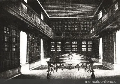 Interior Archivo de Indias de Sevilla, hacia 1928 — 1928 | Chile de Ayer