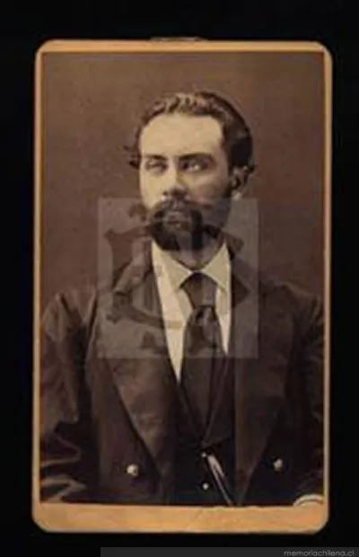 Manuel Thompson, retrato de medio cuerpo con uniforme, hacia 1880 — 1880 | Chile de Ayer