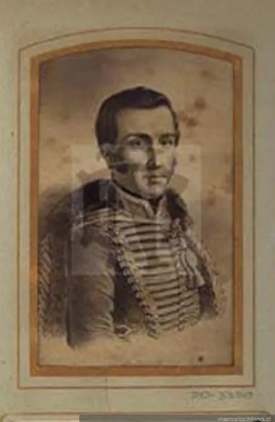 José Miguel Carrera con uniforme militar de gala — 1785 | Chile de Ayer