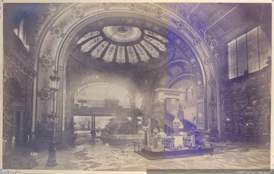 Vestíbulo y cúpula del Palacio de Industrias Diversas, 1889 — 1889 | Chile de Ayer