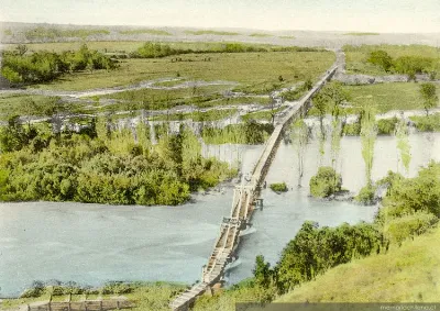 Puente sobre el río Mulchen — 1918 | Chile de Ayer