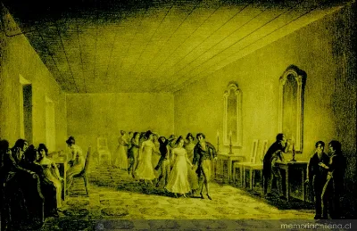 Una tertulia santiaguina, 1824 — 1824 | Chile de Ayer