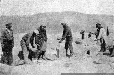 Manejo de explosivos en el mineral de Chuquicamata, 1929 — 1929 | Chile de Ayer