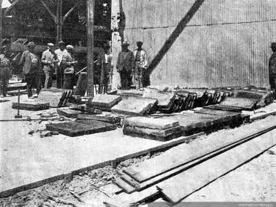 Primera producción de cobre en barra en Potrerillos, 1927 — 1927 | Chile de Ayer