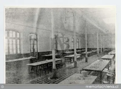 Comedor de alumnos de la Escuela de Artes y Oficios, 1934 — 1934 | Chile de Ayer